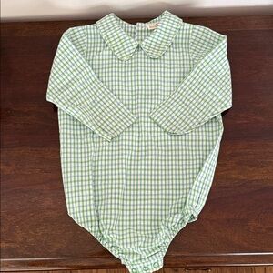 The Beaufort Bonnet Company Green Plaid Kids Bodysuit